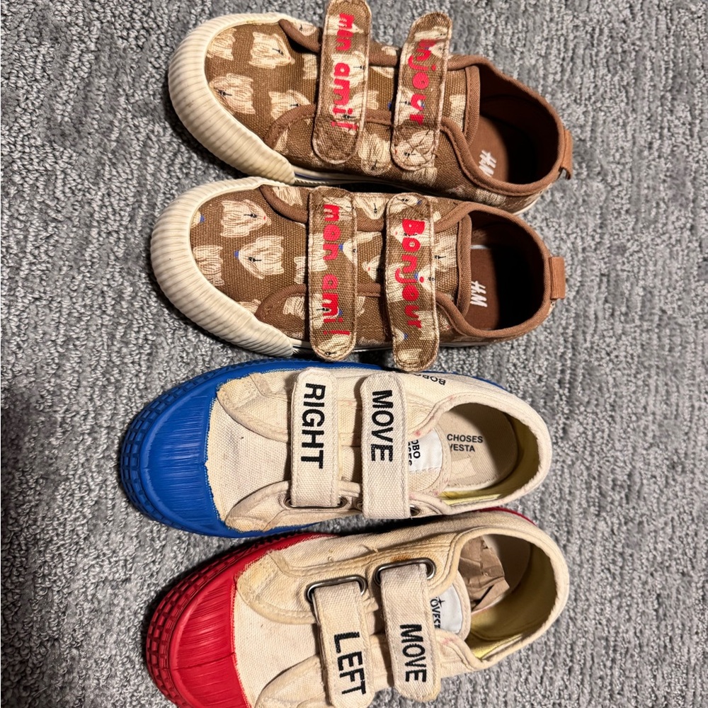 Bobo choses x Novesta and H&M Kids Sneakers - Brown, Blue, and Red
